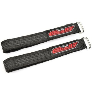 Team Corally C-50535 ProBattery Straps 3000x20mm Anti Slip Strings Black 2pcs