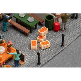 Faller 180868 4 Marktkisten mit Gemüse Spur H0