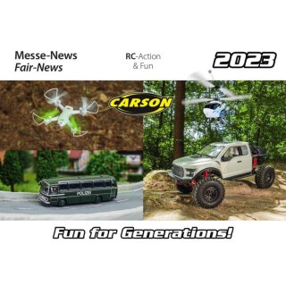 Carson 500990160 Messe-News 2023 | Plastikmodellbau Autorennbahnen RC-Modellbau