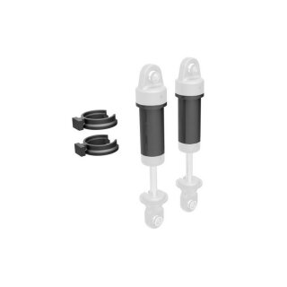 Traxxax 9763-GRAY GTM Dämpfer-Gehäuse 6061-T6 Aluminium dunkel-titan (2) TRX-4M