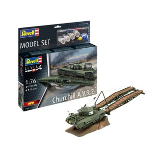 Revell 63297 1:76 Model Set Churchill A.V.R.E. inkl. Farbe, Pinsel, Kleber