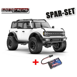 Traxxas 97074-1 TRX-4M Ford Bronco 4x4 RTR inkl. Akku/Lader 1/18 4WD Spar-Set weiß