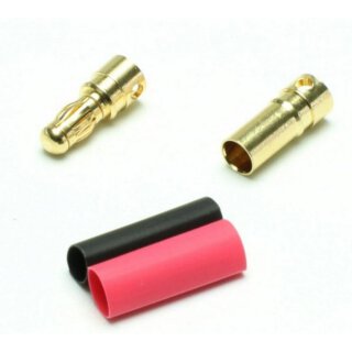 Pichler Goldkontaktstecker 3,5mm mit Schrumpfschlauch - 5 Paare + Schrumpfschlauch