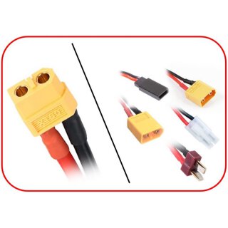 Absima 3040057 Multi-Ladekabel XT60 passend für XT60,XT90,T-plug,Tamiya,FUT/JR