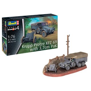 Revell 03344 Krupp Protze KFZ 69 with 3,7cm Pak Maßstab:1:76