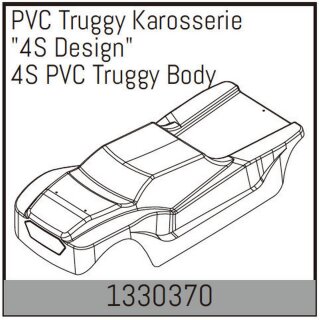 Absima 1330370 PVC Truggy Karosserie 4S Design black/green