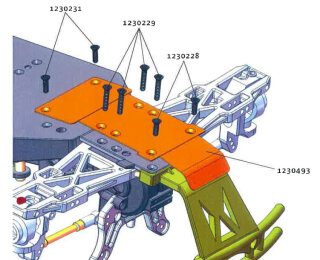 Absima 1230493 Alu Schutzplatte für Truggy AT 2.4/3.4 und AMT 2.4/3.4