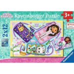 Ravensburger 05709 Puzzle Gabbys Dollhouse - Teileanzahl 2x12