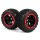 HPI 540196 Blackzon Slyder ST Wheels/Tires Assembled (Black/Red)
