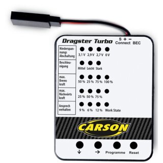 Carson 906303 1:10 BL Set Dragster Turbo Program Card 500906303