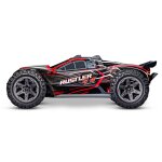 Traxxas 67164-4 Rustler 4x4 BL-2S Brushless 1:10 4WD Stadium Truck Clipless Rot