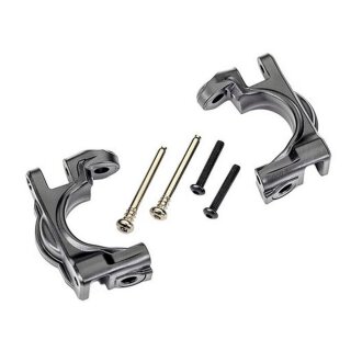 Traxxas 9032-GRAY Extreme Heavy Duty C-Hubs grau l/r mit Kleinteile für 4x4 Hoss, Rustler, Slash