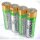Absima 4120010 AA Mignon Premium Alkaline Batterien 1,5V LR06 (4er-Pack)