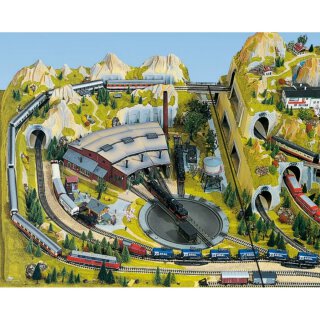 NOCH 80120 Anbauteil links “Drehscheibe” 100x140cm, ca.26cm hoch HO