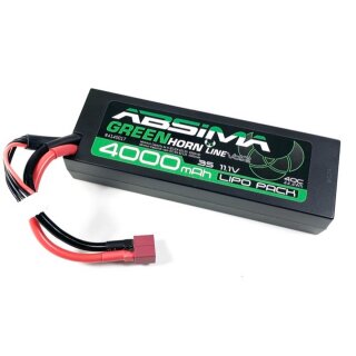 Absima 4140017 Greenhorn Vol.2 LiPo 3S 11,1V 4000mAh 40C HC T-Plug Low Profile