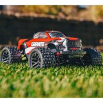 Arrma ARA2102 1/18 Granite Grom Mega 380 Brushed 4X4 RTR mit Akku und Lader rot