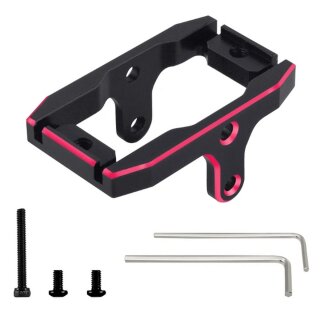 Traxxas TRX-4M Upgrade-Part: Alu-Servohalterung (ersetzt TRX9739) - rot/schwarz