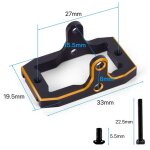 Traxxas TRX-4M Upgrade-Part: Alu-Servohalterung (ersetzt TRX9739) - rot/schwarz