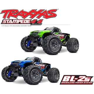 Traxxas 67154-4 Stampede BL-2S 1/10 4x4 RTR Brushless ohne Akku/Lader