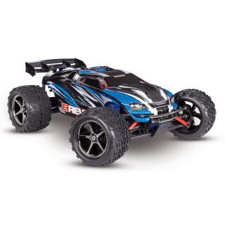 Traxxas 71054-8 E-Revo 1:16 brushed Monster RTR inkl. Akku + USB-Lader - blau