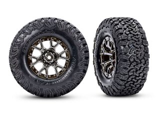 Traxxas 10187-BLKCR BFGoodrich AT KO2 Reifen auf 2.2/3.0 Felge schwarz/chrom (2)