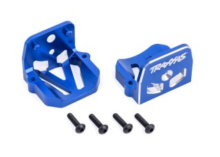 Traxxas 7760-BLUE Motorhalter v/h Alu blau
