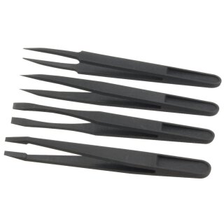 Donau Elektronik PZ84 - Kunststoff Pinzetten Set 4-tlg.