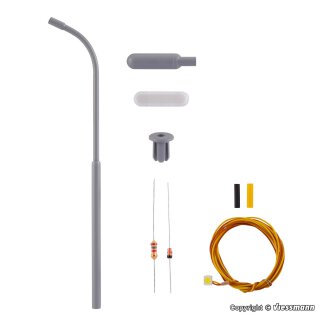 Viessmann 6722 H0 Bausatz Peitschenleuchte, LED weiß