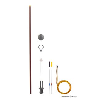 Viessmann 6727 H0 Bausatz Holzmastleuchte DDR-Reichsbahn, LED warmweiß