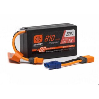 Spektrum SPMX812SH2 7,4V 810mAh 2S 50C Smart G2 LiPo Battery: IC2