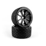 HPI H160508 Racing Mounted Phaltline Tire on 3256 Blast Black Wheel