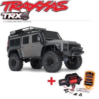Traxxas 82056-4 TRX-4 Land Rover Defender Crawler 1:10 2,4GHz - Inkl Seilwinde grau