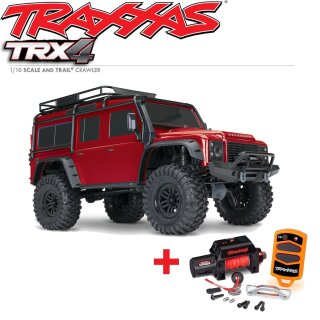 Traxxas 82256-4 TRX-4 Land Rover Defender Crawler 1:10 2,4GHz - Inkl Seilwinde rot