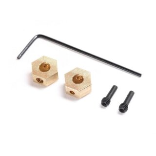 Axial AXI302002 Hex Hub, Brass (2): SCX24, AX24