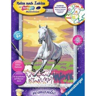 Ravensburger 23768 Malen nach Zahlen Galoppierender Schimmel Ab 9 Jahren