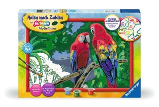 Ravensburger 23770 Malen nach Zahlen Kinder Bunte Papageien