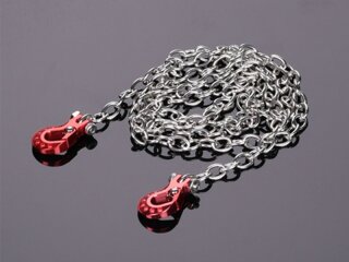 H-Speed HSPY037 Anhängerhaken Metall rot mit Kette 1:10
