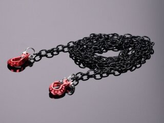 H-Speed HSPY038 Anhängerhaken Metall rot mit schwarzer Kette 1:10