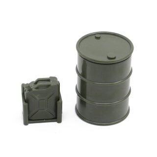 H-Speed HSPY060 Set Ölfass 42mm und Kanister 24mm Kunststoff grün 1:24