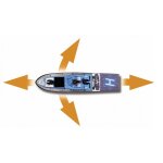 Carson 108049 RC-Polizeiboot 2,4GHz Fernsteuerung + Wasserkanaone RTR 500108049