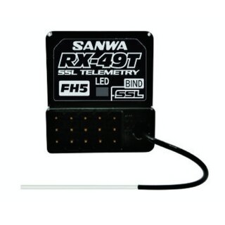 Sanwa SAN107A41433A RX-49T Empfänger SXR-SSL wasserfest CH4 2.4GHz FH5