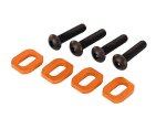 Traxxas 7759-ORNG Motorhalter Scheiben Aluminium orange (4)