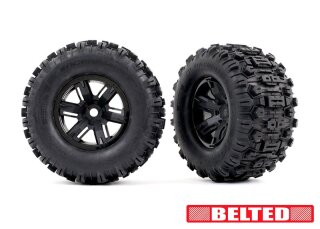 Traxxas 7871 Sledgehammer BELTED Reifen auf Felge schwarz (2)
