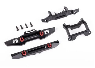 Traxxas 9734X Bumper Aluminium schwarz v&h