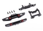 Traxxas 9734X Bumper Aluminium schwarz v&h