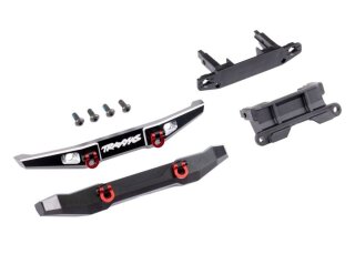 Traxxas 9735X Bumper Aluminium schwarz v&h