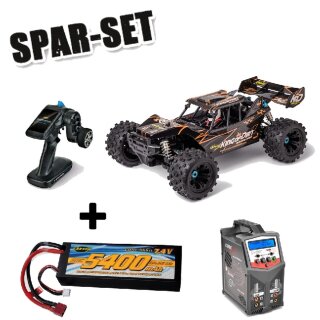 Carson 409064 1:8 King of Dirt Pickup 4S RTR + 2x LiPo Akku + 80W Lader Spar-Set