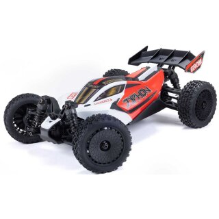 Arrma ARA2106T2 TYPHON GROM MEGA 380 Brushed 4X4 Buggy RTR Akku+Lader Rot/Weiß
