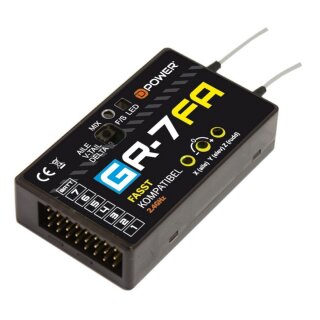 D-Power GR7FA Empfänger mit 3x Gyro FASST kompatibel 2,4GHz