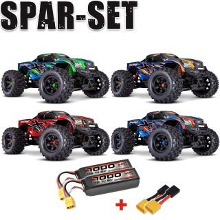 Traxxas 77096-4 X-Maxx 1:7 8S RTR TSM 8S VXL Belted Tires  + 2  4S Lipo 7000mAh